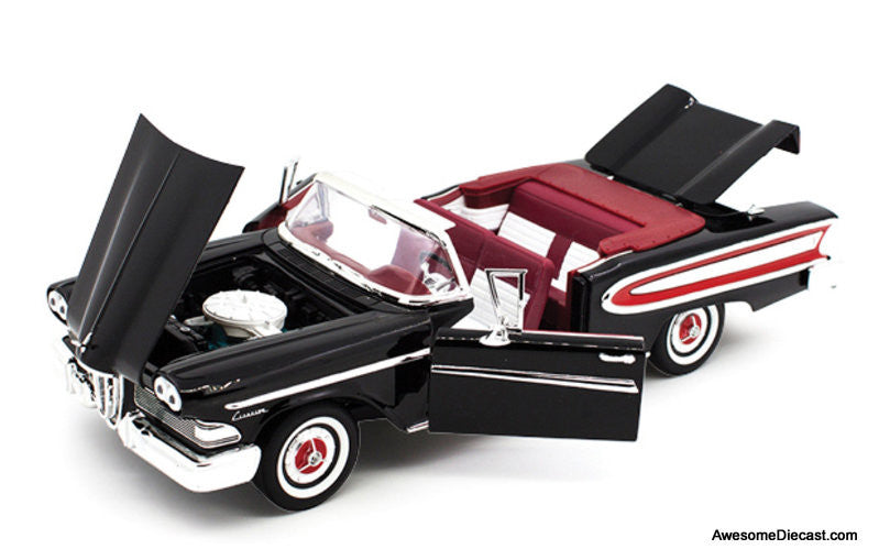 1958 Edsel Citation Convertible - Black 1:18 Diecast Model Car by Road Legends
