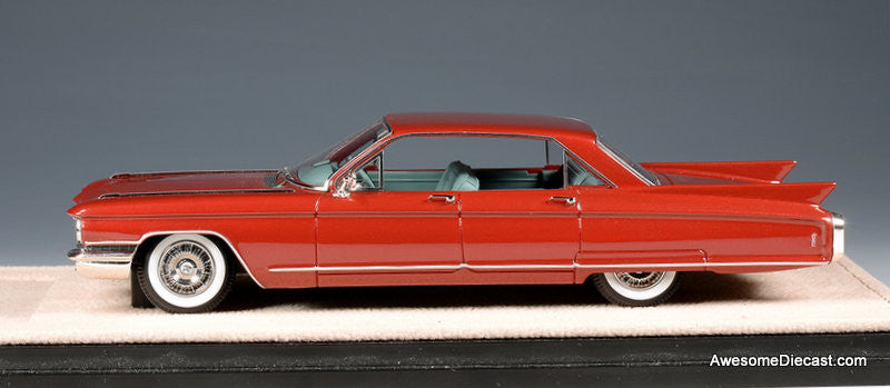 1960 Cadillac Eldorado Brougham Pininfarina, Pompeian Red Metallic 1:43 Resin Cast Model Car by Stamp Models