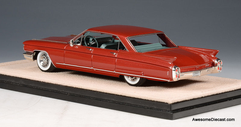 1960 Cadillac Eldorado Brougham Pininfarina, Pompeian Red Metallic 1:43 Resin Cast Model Car by Stamp Models