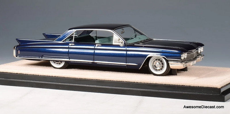 1960 Cadillac Eldorado Brougham Pininfarina, Pompeian York Blue Metallic 1:43 Resin Cast Model Car by Stamp Models