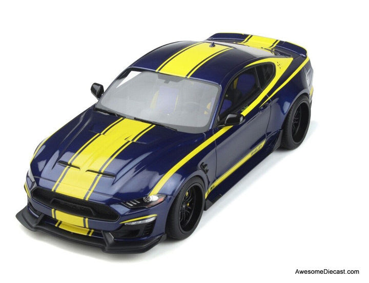 GT Spirit 1:18 2021 Shelby Super Snake "Blue Hornet", Kona Blue/Yellow