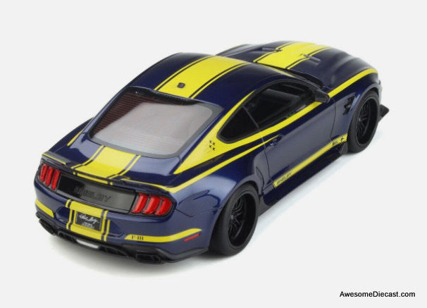 GT Spirit 1:18 2021 Shelby Super Snake "Blue Hornet", Kona Blue/Yellow
