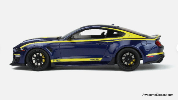 GT Spirit 1:18 2021 Shelby Super Snake "Blue Hornet", Kona Blue/Yellow