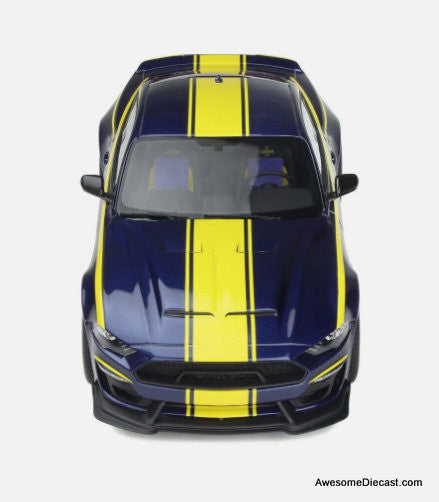 GT Spirit 1:18 2021 Shelby Super Snake "Blue Hornet", Kona Blue/Yellow