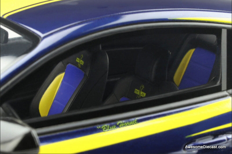 GT Spirit 1:18 2021 Shelby Super Snake "Blue Hornet", Kona Blue/Yellow