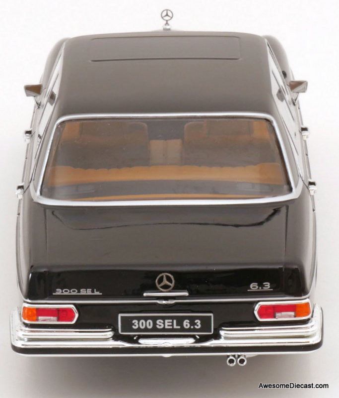 1967 Mercedes Benz 300SEL 6.3 (W109), Black 1:18 Diecast Model Car by KK Scale