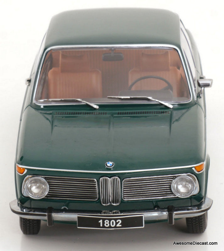 1971 BMW 1801, Dark Green 1:18 Diecast Model Car by KK Scale