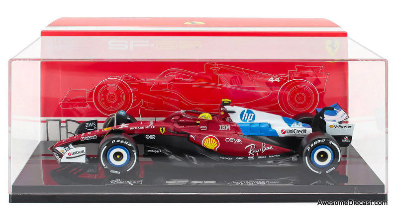 Ferrari SF-25 Formula 1 Race Car #44 1:18 Diecast Model Car by