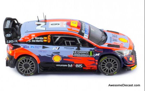 IXO 1:43 2021 Hyundai i20 Coupe WRC #6 Monte Carlo Rally: D. Sordo/C. Del Barrio