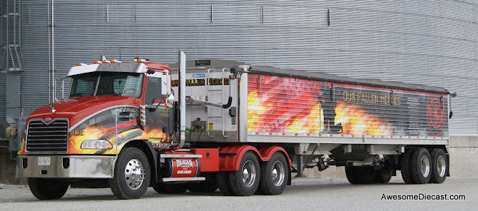 DCP by FG 1:64 Mack Pinnacle Day Cab w/Aftermarket Minimizer Parts & Wilson Pacemaker 43' High Sided Grain Trailer: Mercier Transport
