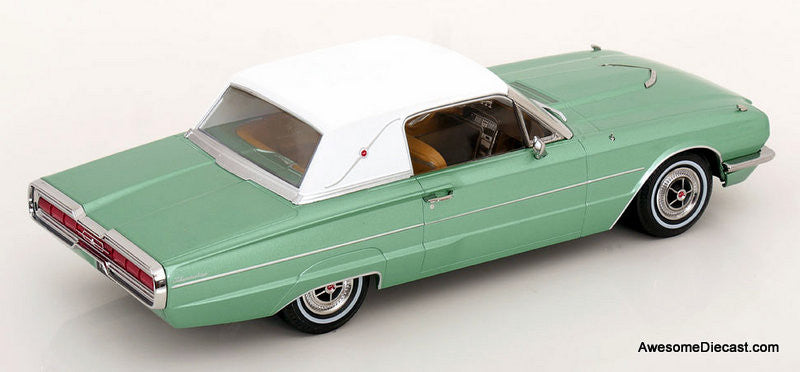 1966 Ford Thunderbird Landau Coupe, Metallic Green/White 1:18 Diecast Model Car by KK Scale