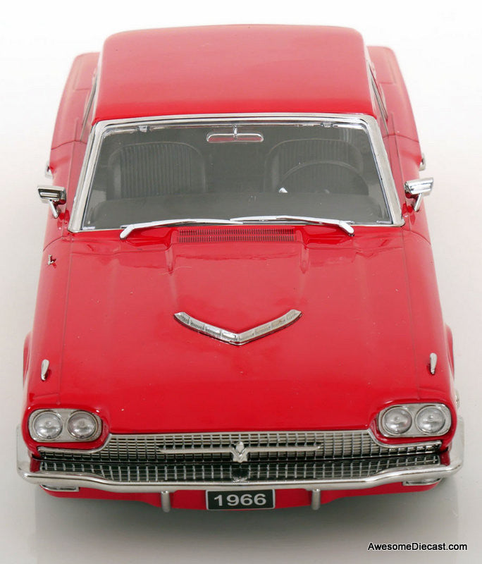 1966 Ford Thunderbird Hard Top Coupe, Red 1:18 Diecast Model Car by KK Scale