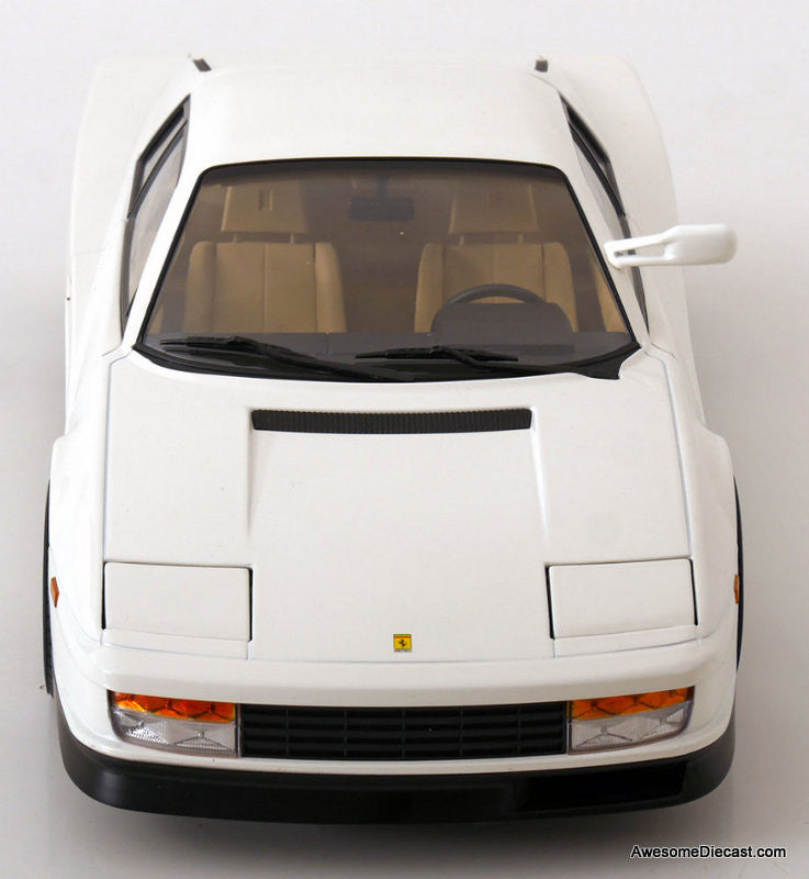 1984 Ferrari Testarossa, White w/ Figures 1:12 Diecast Model Car by KK Scale