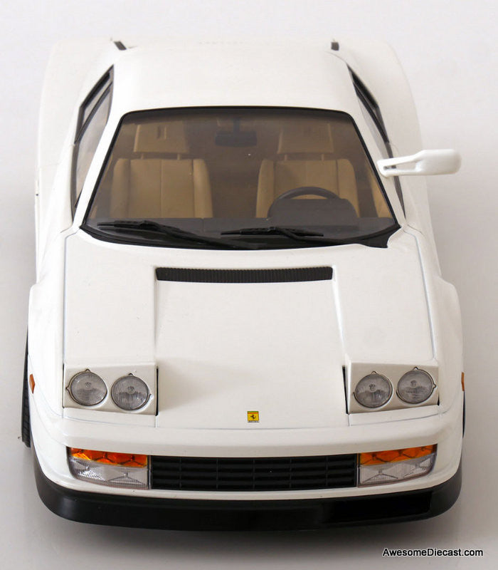 1984 Ferrari Testarossa, White w/ Figures 1:12 Diecast Model Car by KK Scale
