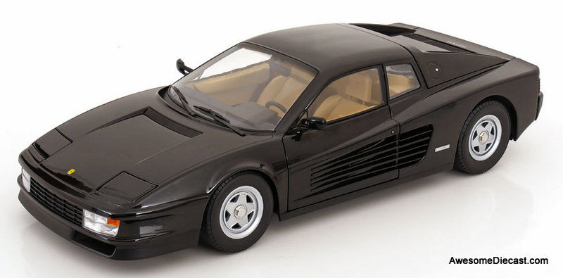 1986 Ferrari Testarossa, Black 1:12 Diecast Model Car by KK Scale