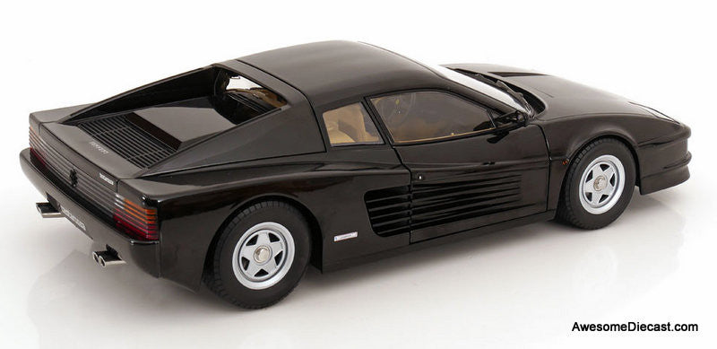 1986 Ferrari Testarossa, Black 1:12 Diecast Model Car by KK Scale