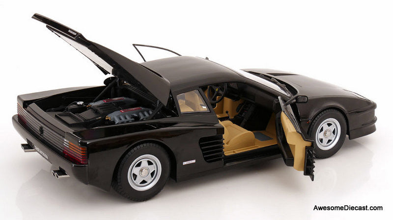 1986 Ferrari Testarossa, Black 1:12 Diecast Model Car by KK Scale