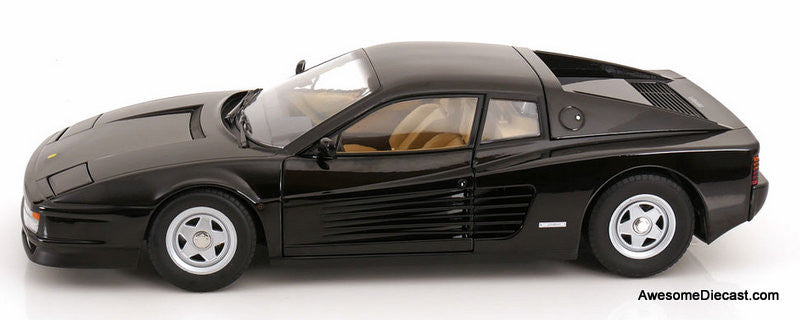 1986 Ferrari Testarossa, Black 1:12 Diecast Model Car by KK Scale