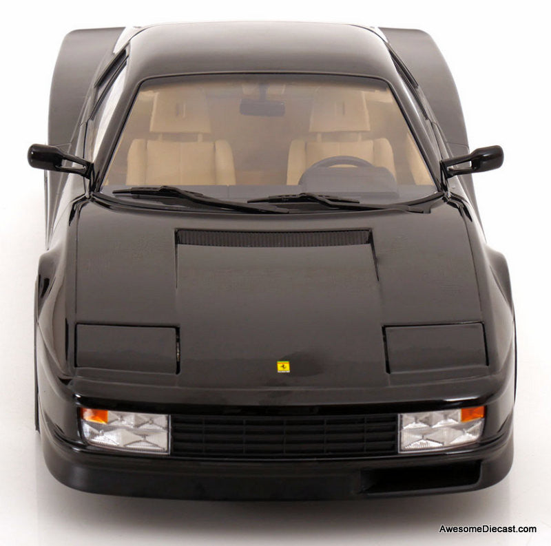 1986 Ferrari Testarossa, Black 1:12 Diecast Model Car by KK Scale