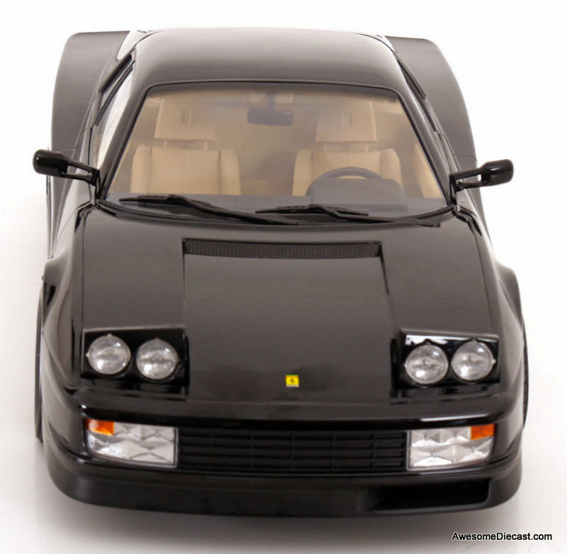 1986 Ferrari Testarossa, Black 1:12 Diecast Model Car by KK Scale
