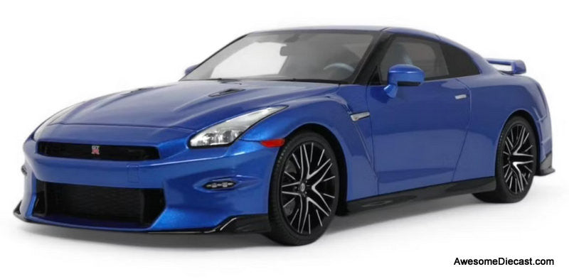 2024 Nissan Skyline GT-R R35, Bayside Blue 1:18 Resin Cast Model Car by GT Spirit