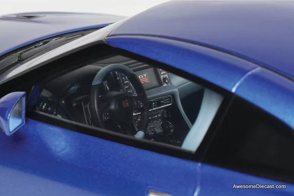 2024 Nissan Skyline GT-R R35, Bayside Blue 1:18 Resin Cast Model Car by GT Spirit