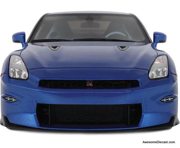 2024 Nissan Skyline GT-R R35, Bayside Blue 1:18 Resin Cast Model Car by GT Spirit