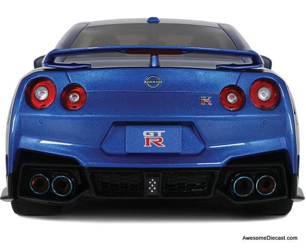 2024 Nissan Skyline GT-R R35, Bayside Blue 1:18 Resin Cast Model Car by GT Spirit