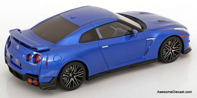 2024 Nissan Skyline GT-R R35, Bayside Blue 1:18 Resin Cast Model Car by GT Spirit
