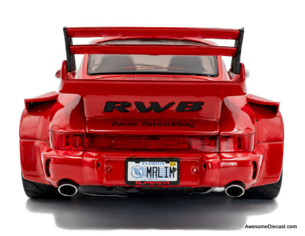 2024 Porsche 964 RWB, Red Taikano Kaishin 1:18 Diecast Model Car