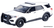 2022 Ford Police Interceptor Utility: Law Enforcement & Public Service,  White 1:43 Diecast Model Car by Motor Max