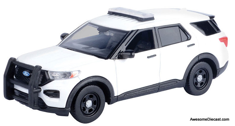 2022 Ford Police Interceptor Utility: Law Enforcement & Public Service,  White 1:43 Diecast Model Car by Motor Max