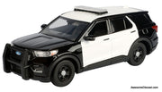 2022 Ford Police Interceptor Utility, Black & White 1:43 Diecast Model Car by Motor Max