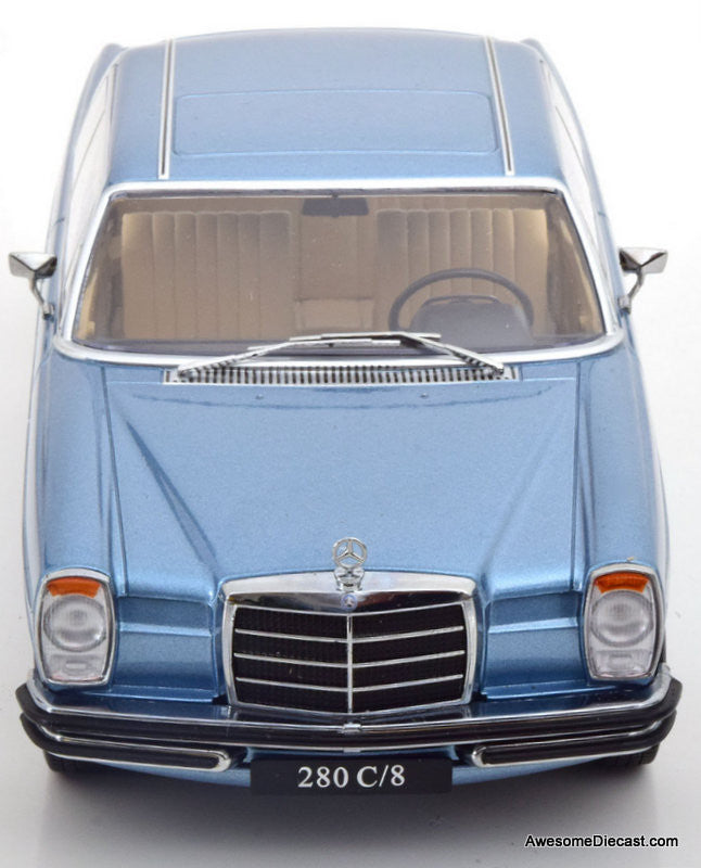 KK Scale 1:18 1969 Mercedes 280C W114 Coupe, Metallic Blue
