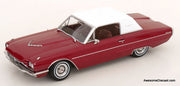1966 Ford Thunderbird Coupe, Metallic Red/White 1:18 Diecast Model Car by KK Scale