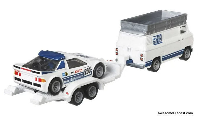 Hot Wheels Premium 1:64 Ford RS200 w/Rally Van