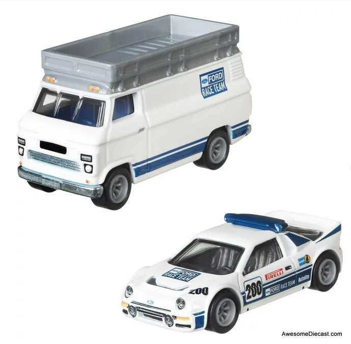 Hot Wheels Premium 1:64 Ford RS200 w/Rally Van
