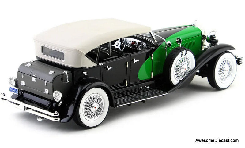 1934 Duesenberg, Black/Green 1:18 Diecast Model Car by Signature Models
