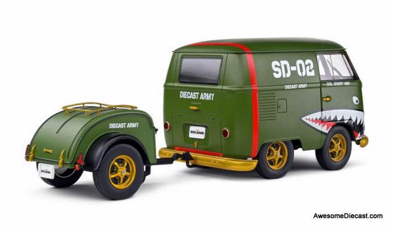 1950 Kool Kombi (Army Fighter), Green 1:18 Diecast Model Vehicle by Solido