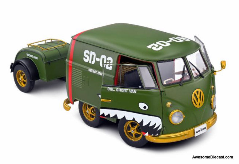 1950 Kool Kombi (Army Fighter), Green 1:18 Diecast Model Vehicle by Solido