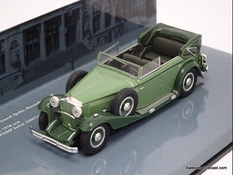 Minichamps 1:43 1928 Maybach Zeppelin DS8 Convertible, Green