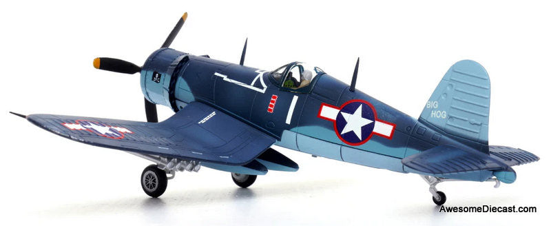 Vought F4U-1A Corsair - Big Hog, 11-Victory Ace V-17 Jolly Rogers - Tommy Blackburn, U.S. Navy, 1943 1:72 Diecast Model Plane by Legion Models