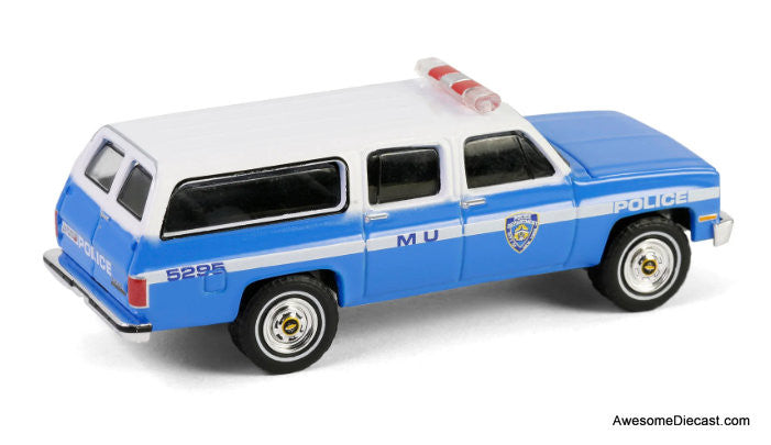 1990 Chevrolet Suburban K2500 Scottsdale: New York City Police Department 1:64 Diecast Model Vehicle by Greenlight