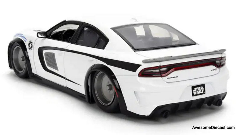 Star Wars 2021 Dodge Charger SRT Hellcat w/Storm Trooper Figure 1:24 Diecast Model Car by Jada