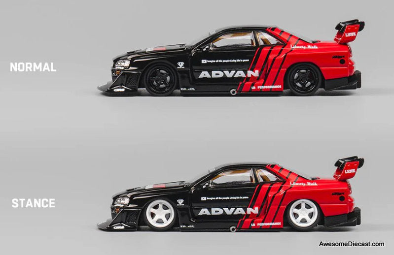 Nissan LBWK ER34 Advan 1:64 Diecast Model Car by CM Model
