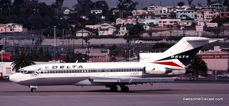 Boeing 727-100: Delta Airlines (Reg #N1633) 1:400 Diecast Model Plane by Gemini Jets