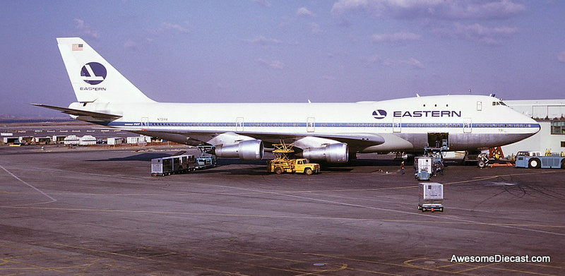 Boeing 747-100 Eastern Airlines (Reg #N731PA) "Pan Am Hybrid Livery" 1:400 Diecast Model Plane by JC Wings