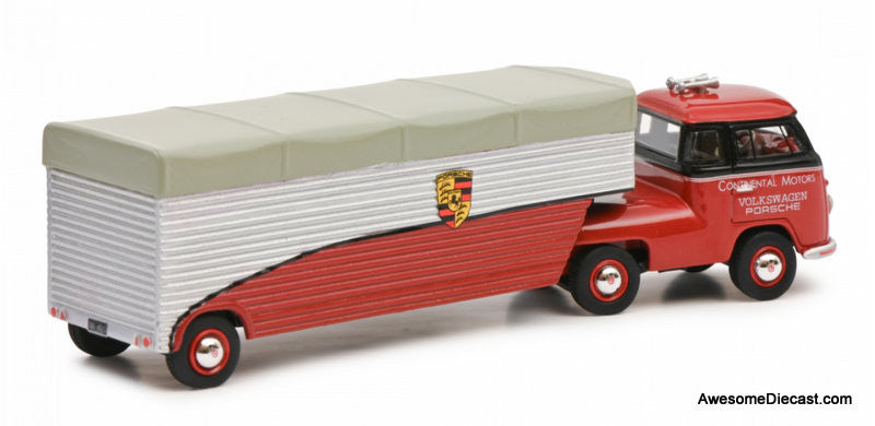 Schuco 1:64 Volkswagen T1 w/Trailer: Continental Motors VW/Porsche
