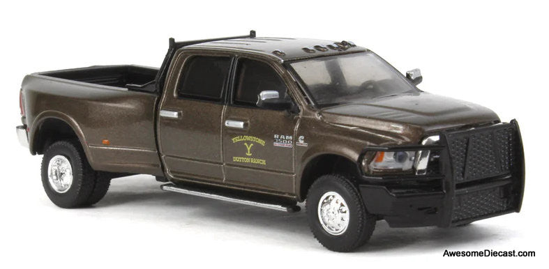 2017 RAM 3500 Laramie Dually, Yellowstone Dutton Ranch 1:64 Diecast Model Truck by Greenlight