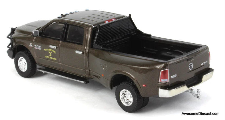 2017 RAM 3500 Laramie Dually, Yellowstone Dutton Ranch 1:64 Diecast Model Truck by Greenlight